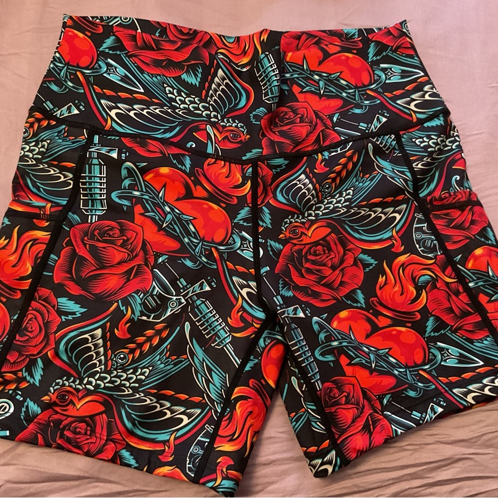 Constantly Varied Gear Red and Black Athletic Shorts